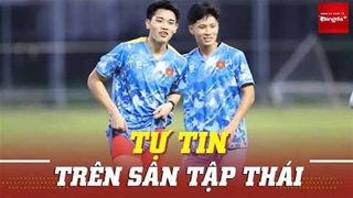 U22 Việt Nam tập buổi đầu trên đất Thái: Đình Bắc - Viktor Lê cực sung dù chưa được chợp mắt